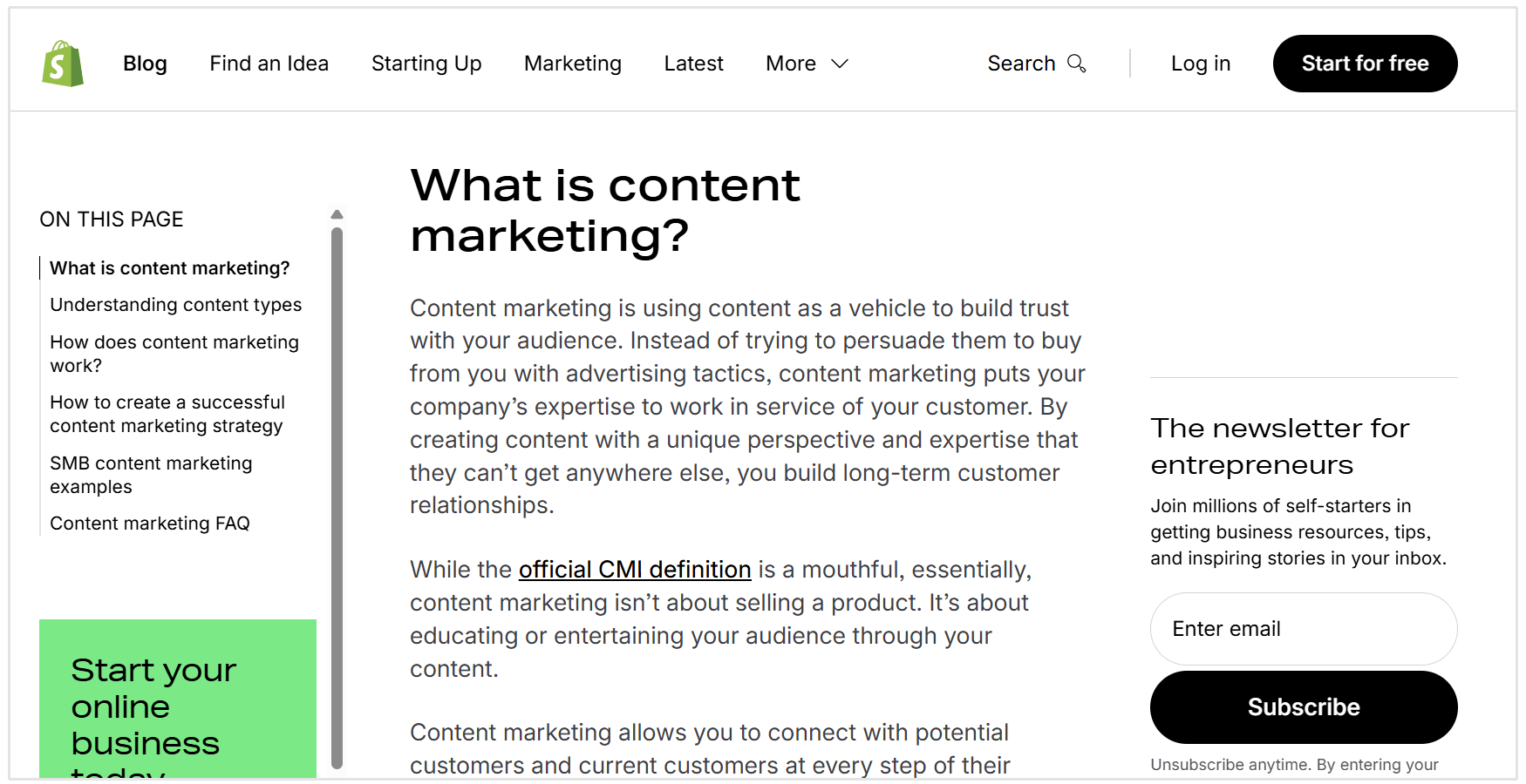 Co to jest marketing treści